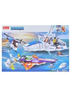 Конструктор СЛУБАН Полиция. Преследование в море 559 дет. М38-В0827 - миниатюра 3