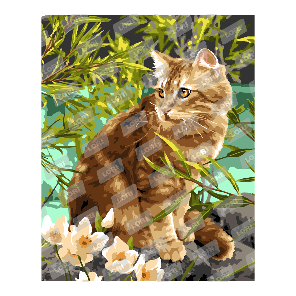 Картина по номерам 40*50 Кошечка на прогулке - фото 1