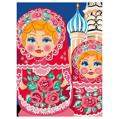 Картина по номерам Матрешки 30*40 - фото 1