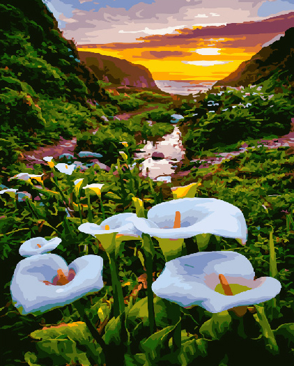 Картина по номерам 40*50 Долина диких калл - фото 1