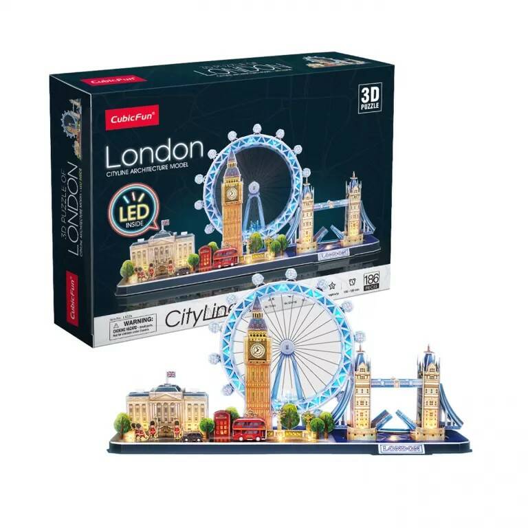 Пазл 3D Лондон 186 д. LED - миниатюра 2