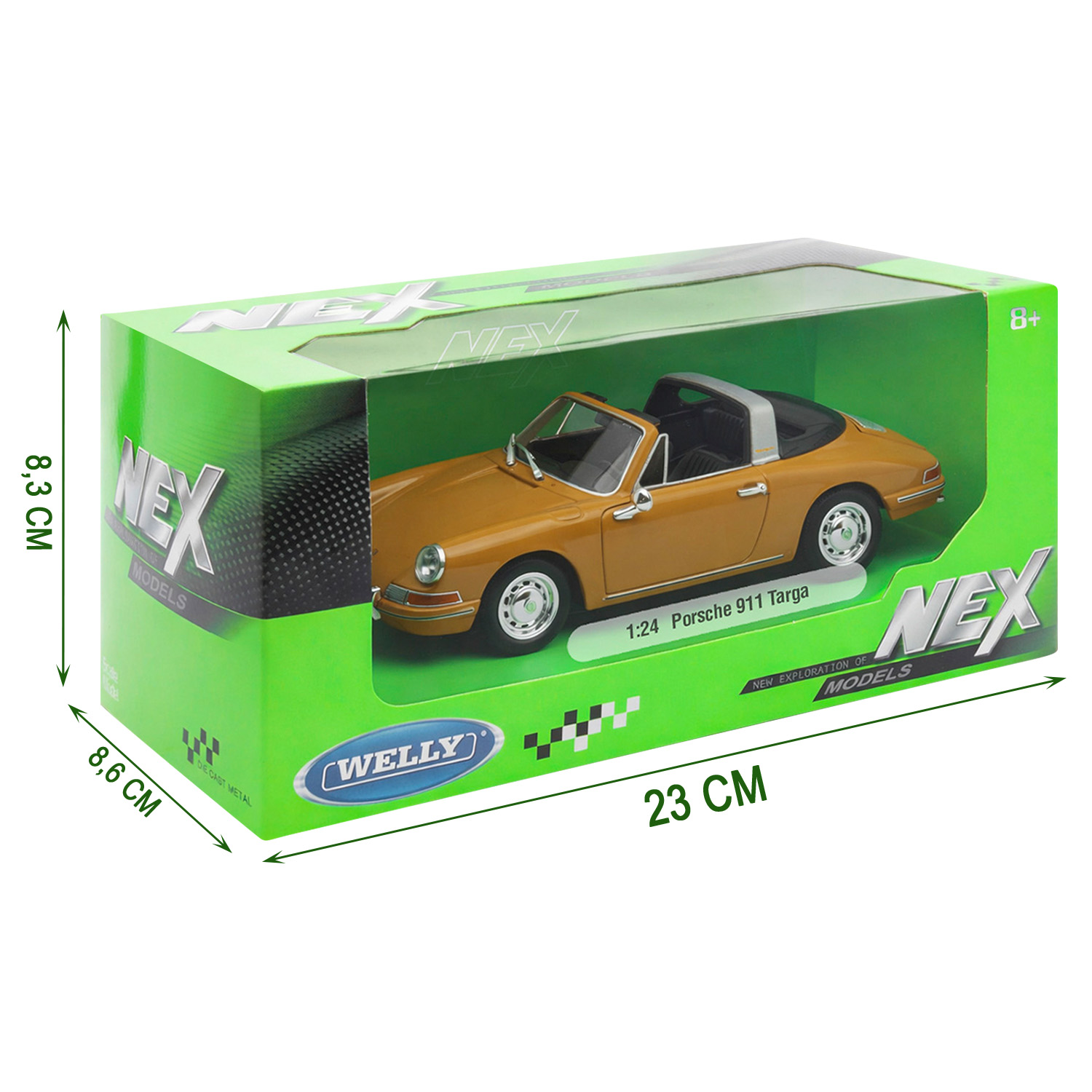 Машина металличесая Welly 1:24 Порше 1965 911 Тарга, фото 2