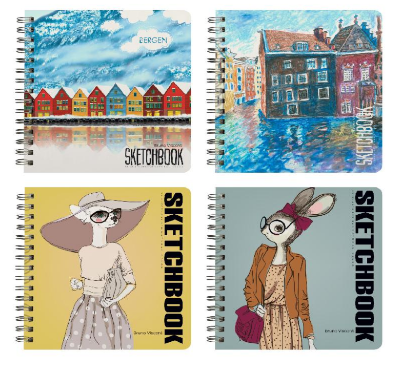 Скетчбук 20*20 50л. на гребне Bruno Visconti - фото 1