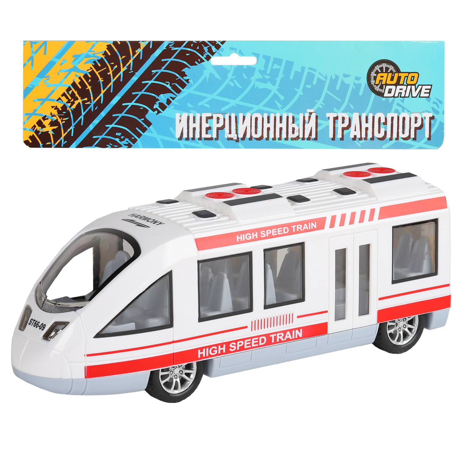 Поезд инерционный (свет, звук) бел. в/к - миниатюра 2