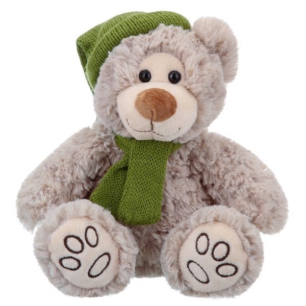 Мягкая игрушка Мишка в шапочке и шарфике 18см Relana - фото 1