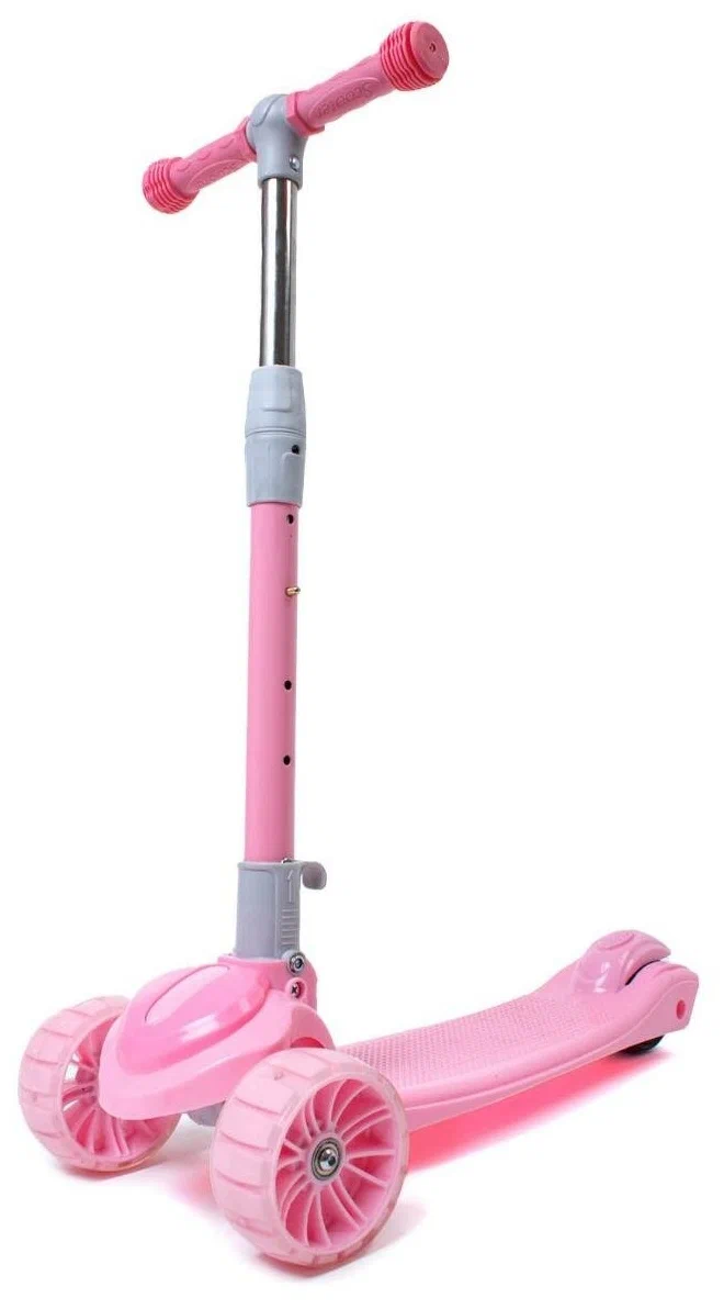 Самокат 3-х колесный роз. - фото 1