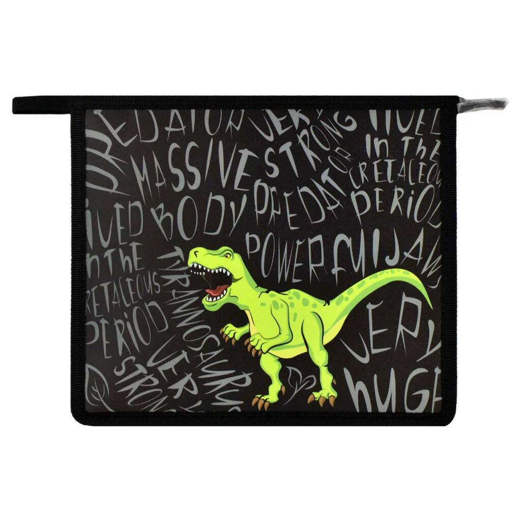 Папка для тетрадей А5 на молнии 1отд. Дино паттерн Феникс - фото 1