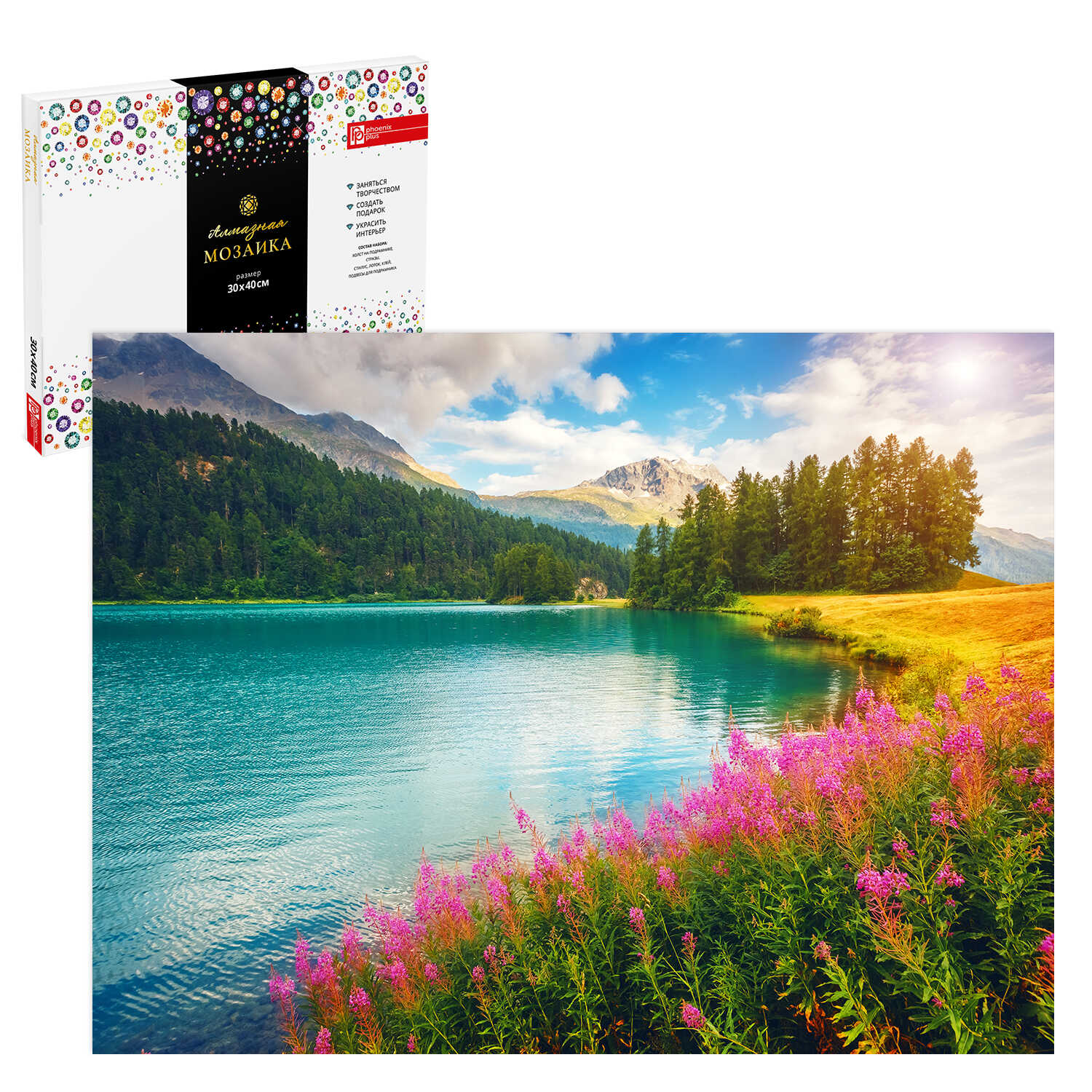 Картина стразами 30*40 Цветение в горах - фото 1
