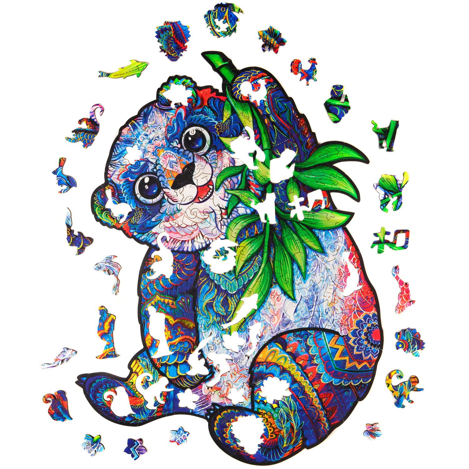 Пазл деревянный Серьезная панда 216д. UNIDRAGON - фото 1