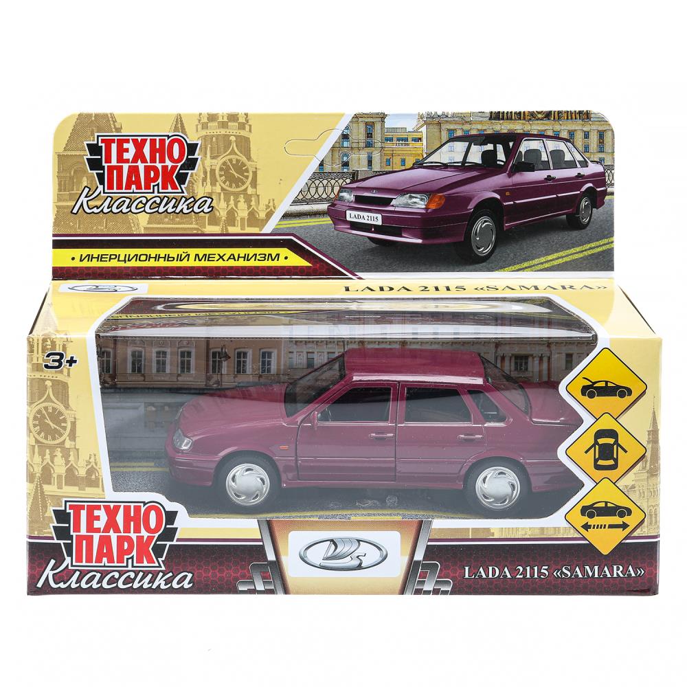 Машина металлическая ТЕХНОПАРК ВАЗ-2115 Самара вишн. - фото 1