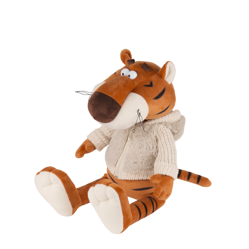 Мягкая игрушка Тигр Костян в худи 20 см - фото 1