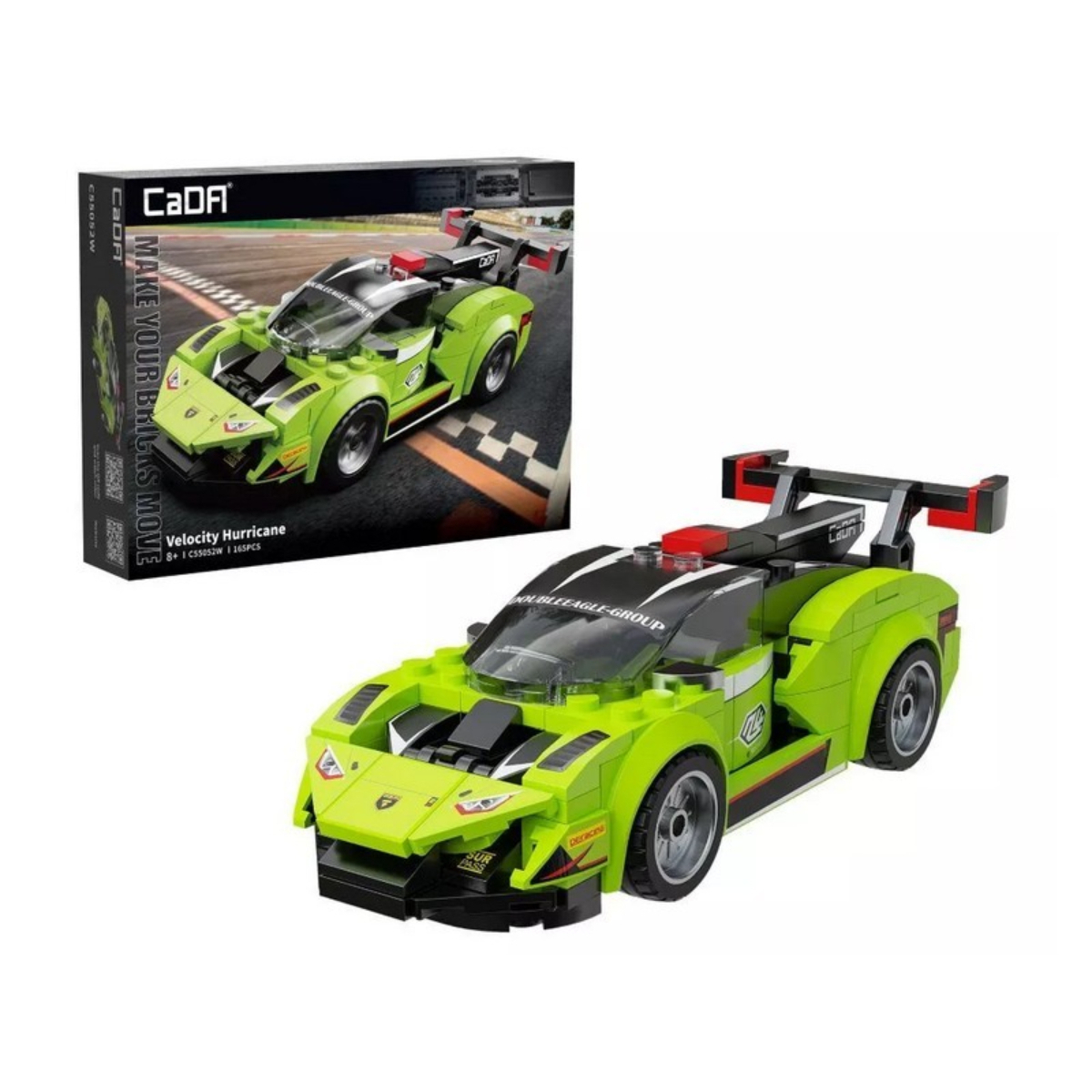 Конструктор CADA Спорткар Velocity Hurricane 165дет. - фото 1