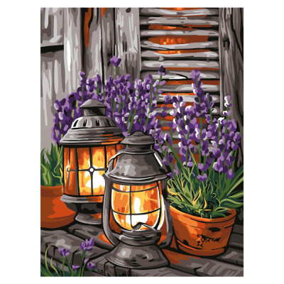 Картина по номерам 30*40 Фонари ТРИ СОВЫ - фото 1