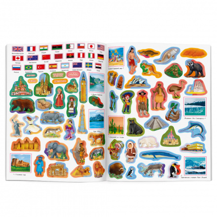 Книга Атлас с наклейками Наша планета ГеоДом - миниатюра 2