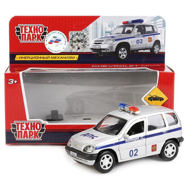 Модель мет. CHEVROLET NIVA 12см ТЕХНОПАРК СHEVY-NIVA-POLICE - фото 1