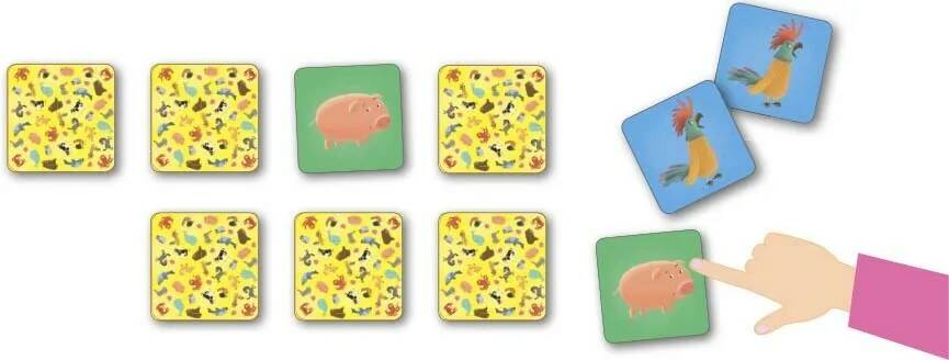 Настольная игра 2в1 Мемо Лото Животные - миниатюра 2