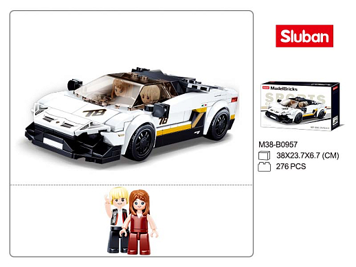 Конструктор СЛУБАН Гоночная машина 276д. - фото 1