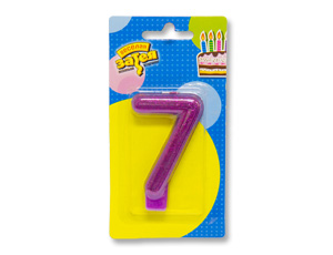 Свеча цифра "7" блестящая 7,6см. - фото 1