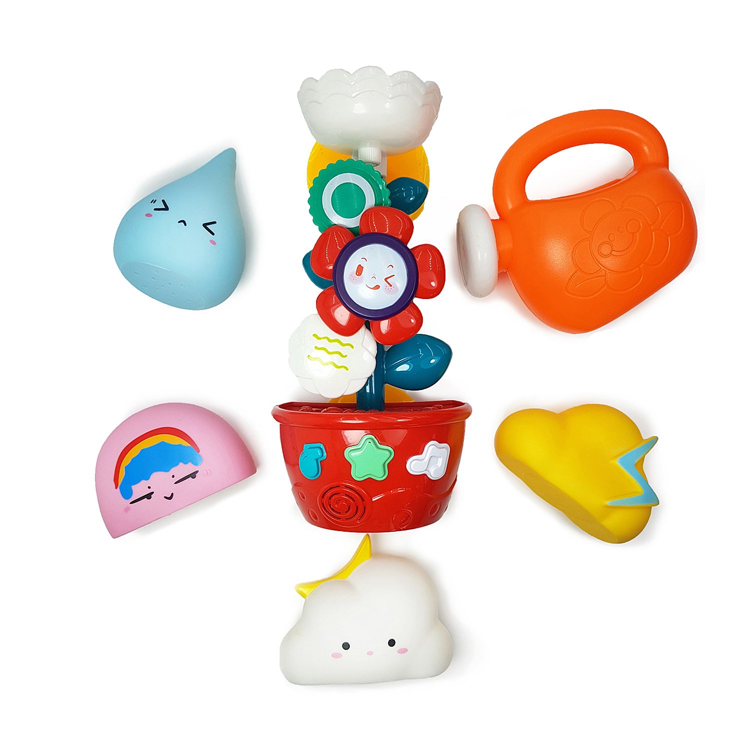 Игрушки для купания В саду с мельницей и формочками YATOYA - фото 1