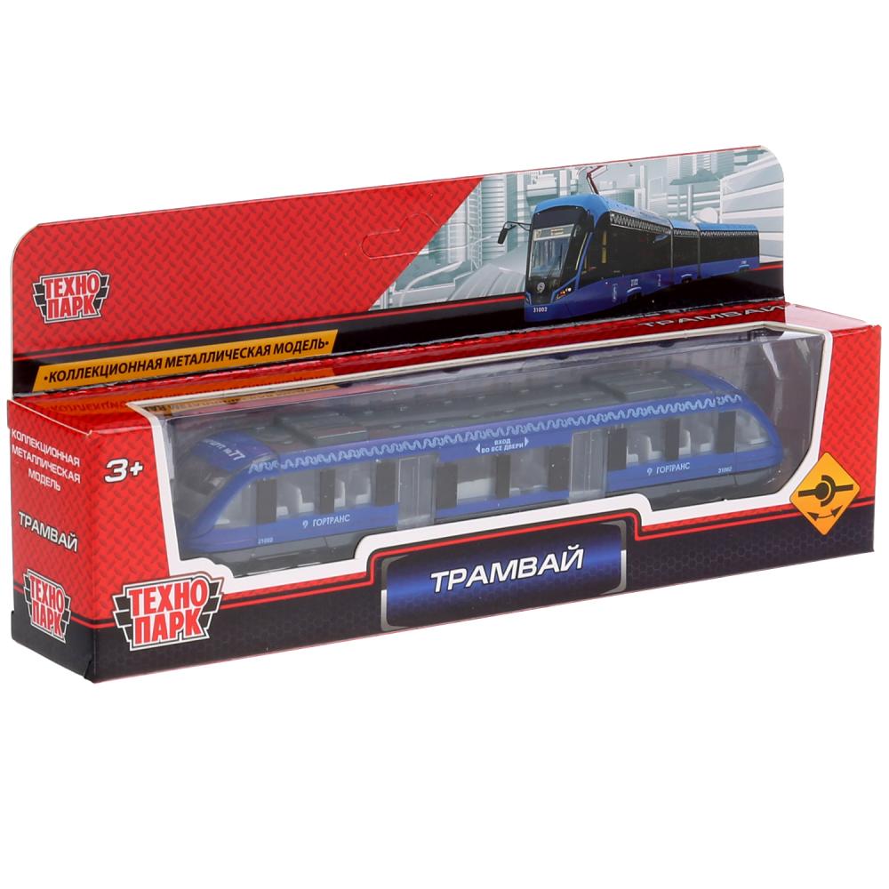 Машина металлическая ТЕХНОПАРК Трамвай Метрополитен - миниатюра 2