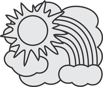 Трафарет Радуга с магнитом А5 - фото 1