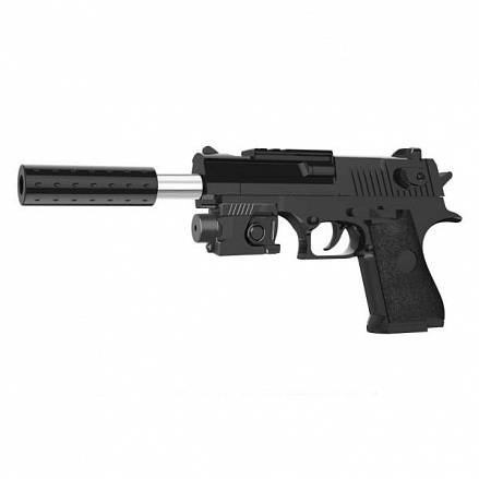 Пистолет с пульками, лазерным прицелом и глушит. в/п - фото 1