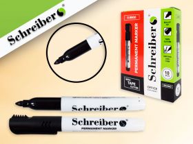 Маркер перманентный черный 1мм (12) S - фото 1