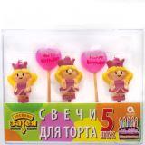  Свечи д/торта на пиках Принцесса 5шт. - фото 1