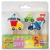  Свечи д/торта Авто 5шт. - фото 1