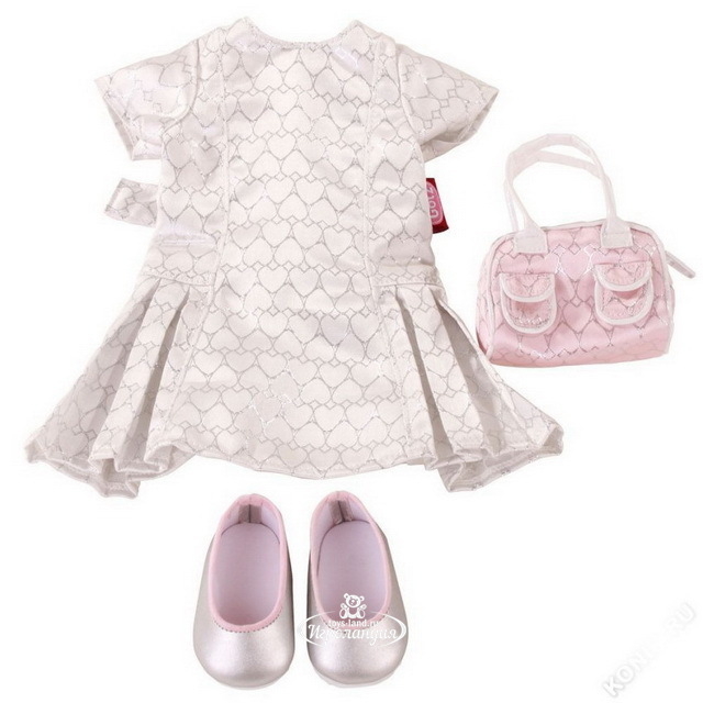 Одежда для кукол 45-50см Платье, ободок и туфли Gotz - фото 1
