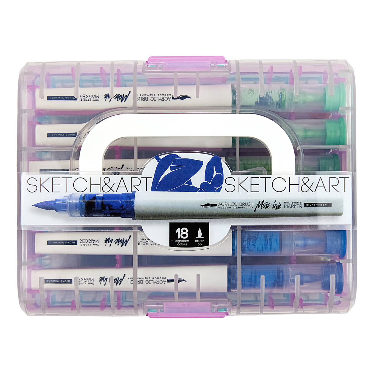 Маркеры - кисти акриловые 18цв Bruno Visconti - фото 1