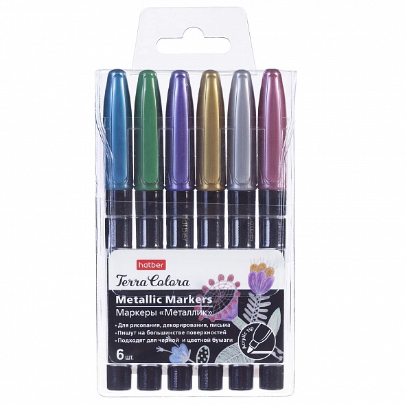 Артмаркеры 6цв. Terra Colora Metallic Hatber - фото 1