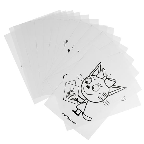 Раскраска Три кота - миниатюра 4