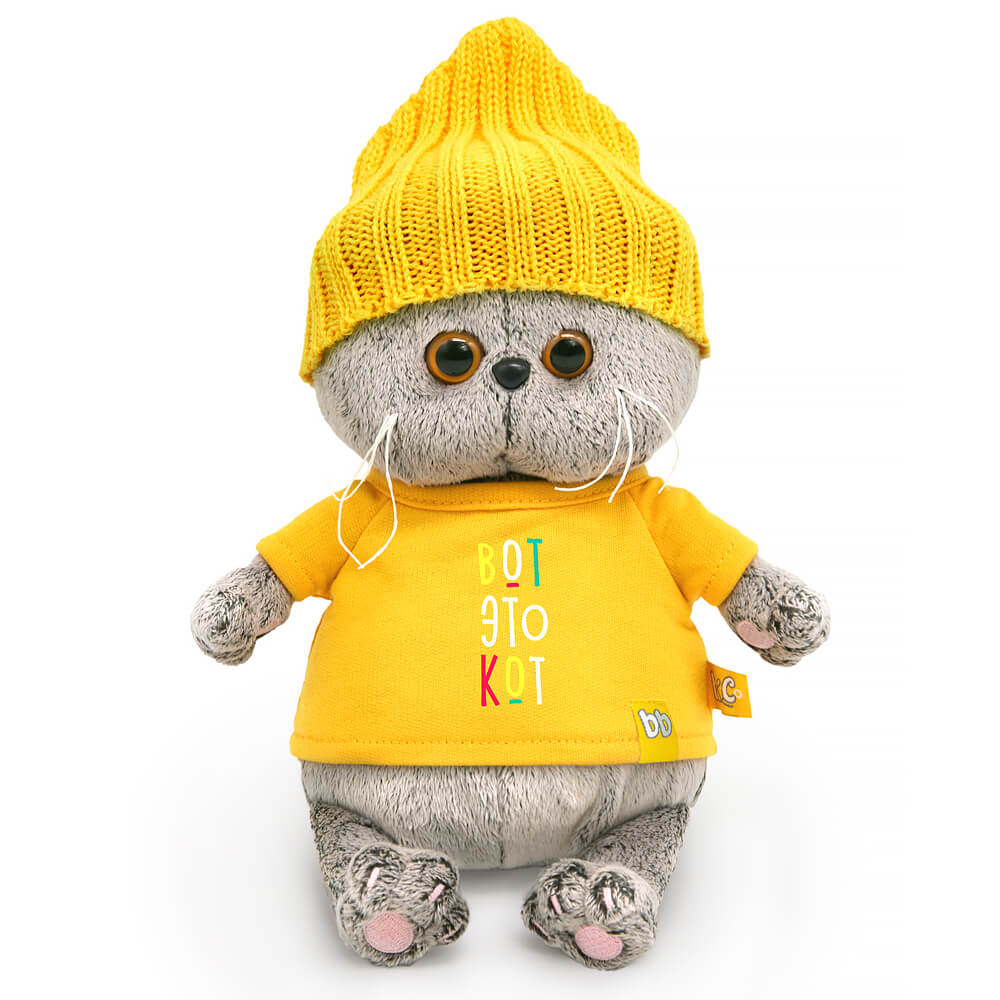Мягкая игрушка Басик BABY в футболке Вот это кот - фото 1