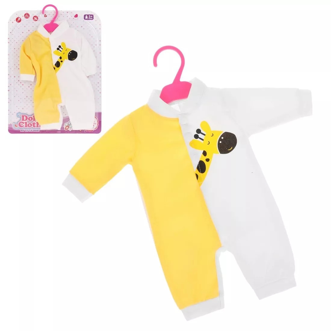 Одежда для кукол 39-45 см Комбинезон с жирафиком - фото 1