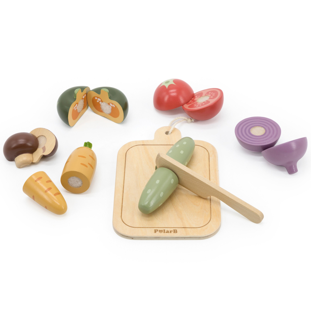 Продукты Овощи 8 предм. цвет пастель VIGA - миниатюра 2