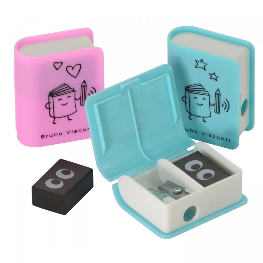 Точилка с контейнером и ластиком Книга 1 отв. Bruno Visconti (24) - фото 1