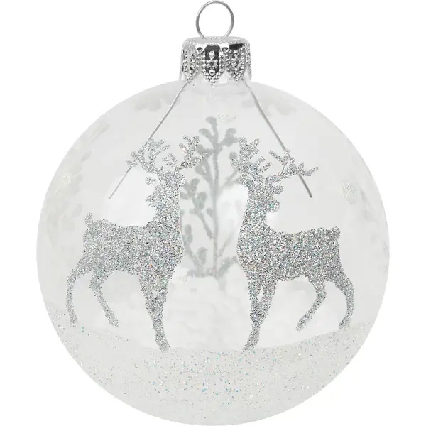 Елочное украшение Шар Олени зимой 2 - фото 1