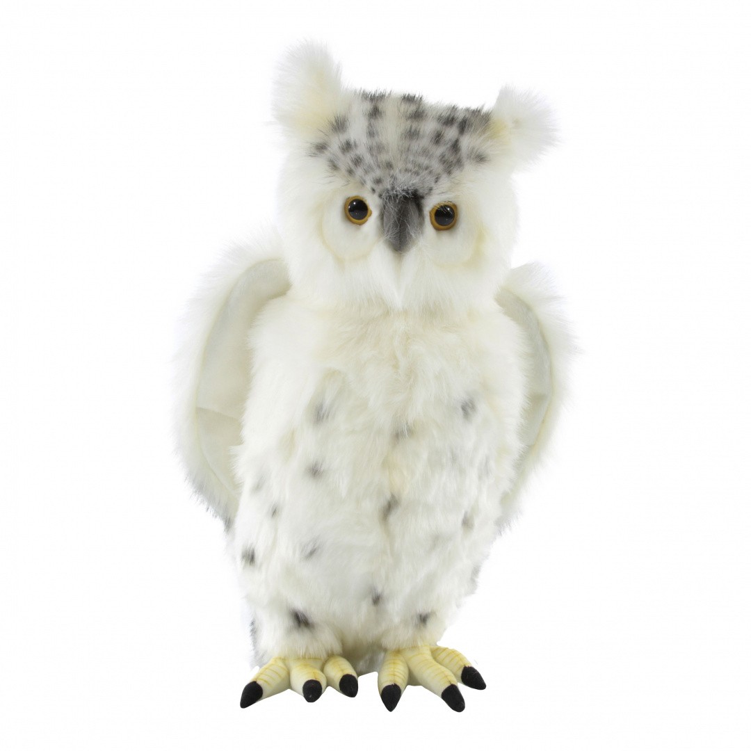 Мягкая игрушка Hansa Сова белая 40 см - фото 1