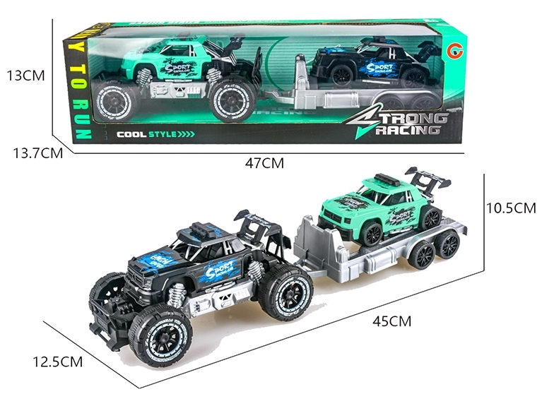 Внедорожник с прицепом и машинкой - фото 1