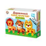 Конструктор винтовой деревянный Лев, тигр, леопард ДК - фото 1
