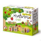  Кубики дерев. 12шт. Счет - фото 1