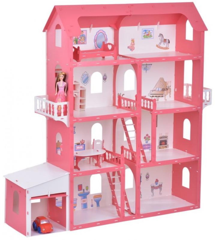 Дом для кукол Коттедж Александра с мебелью бело-красн. - фото 1