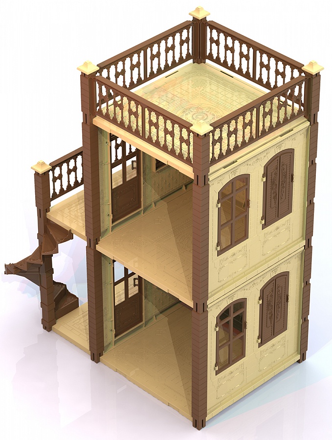 Дом для кукол Замок принцессы беж. - фото 1