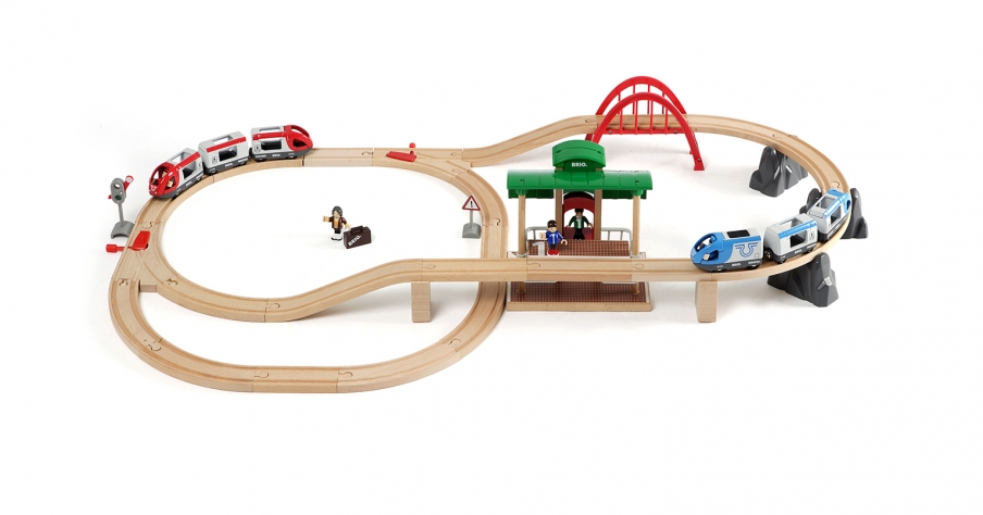 Железная дорога 2 уровня с вокзалом 42эл. BRIO - миниатюра 2