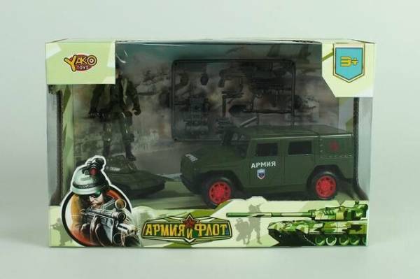 Набор Армия и Флот машина, танк, солдаты в/к - фото 1