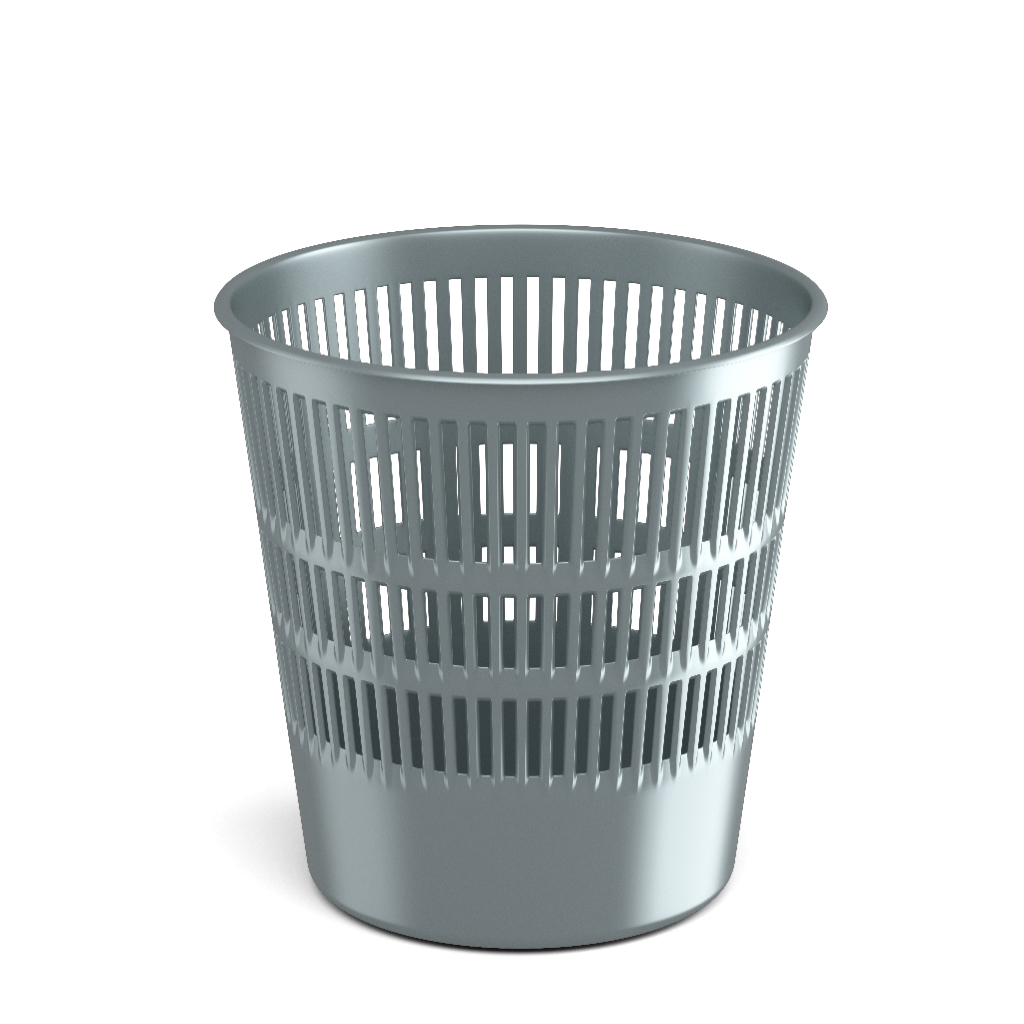 Корзина д/бумаг Ice Metallic сереб. EK - фото 1