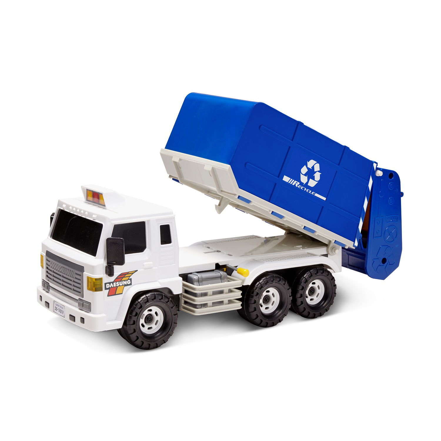 Машина мусоровоз синий Дасунг - миниатюра 2