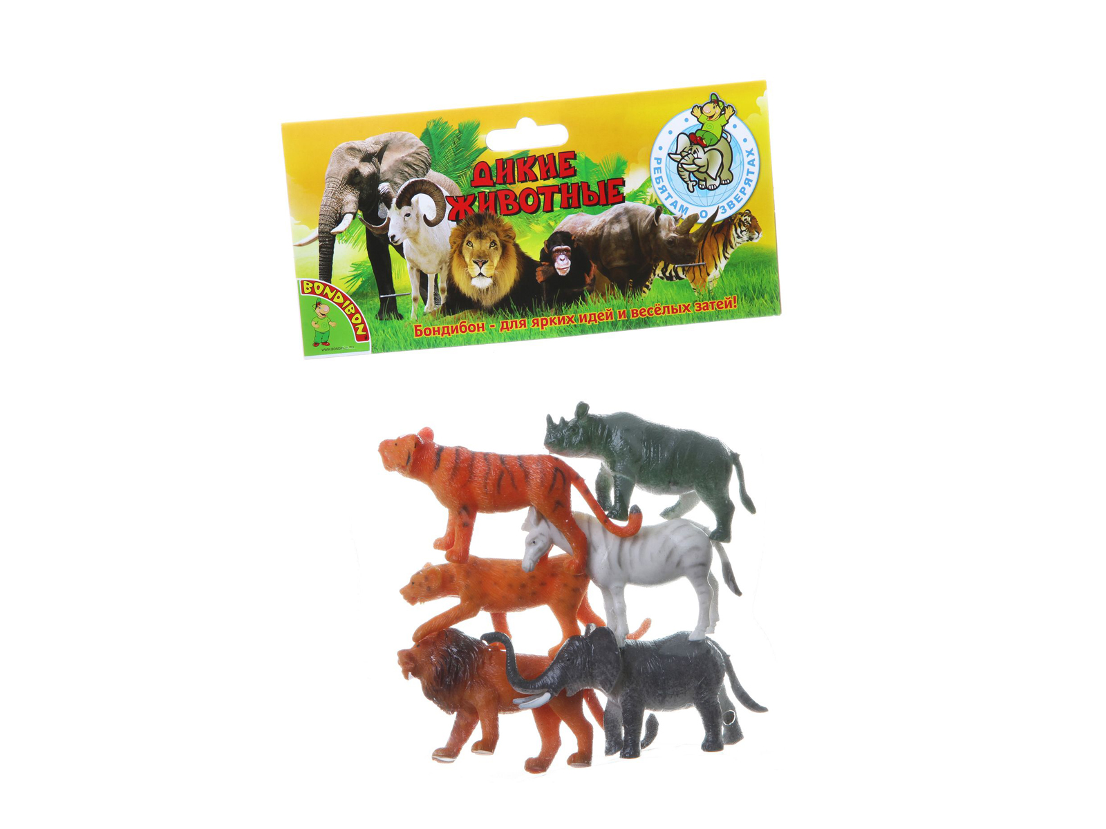 Животные набор Дикие 6 шт. Bondibon - фото 1