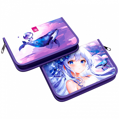 Пенал 1 отделение Kawaii Whale ЕК - фото 1